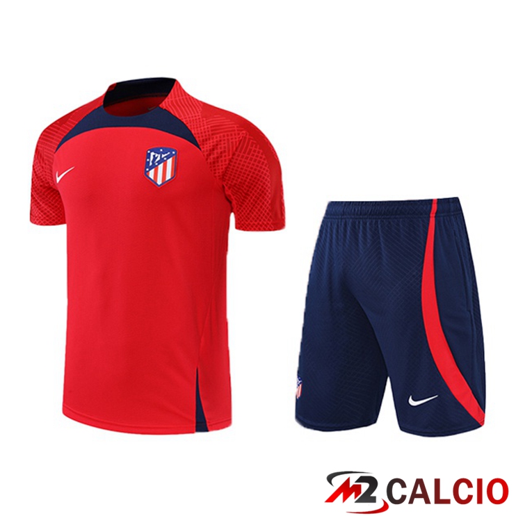 T Shirt Allenamento Atletico Madrid + Pantaloncini Rosso 2022/2023