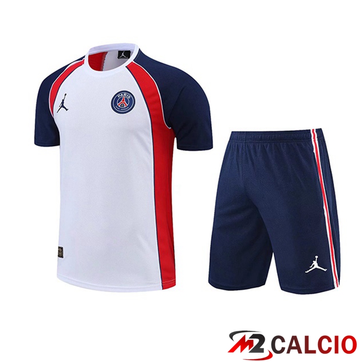 T Shirt Allenamento Paris PSG + Pantaloncini Bianco 2022/2023