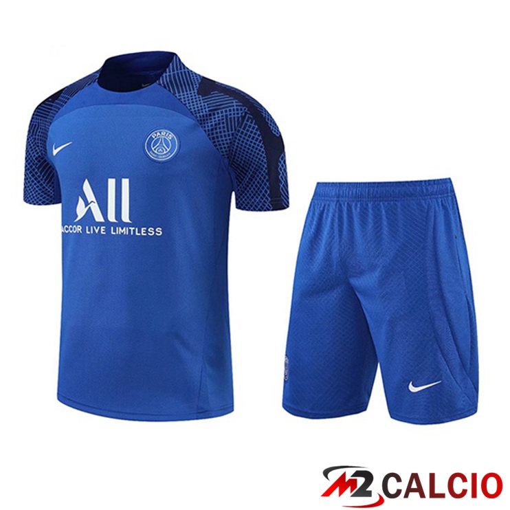 T Shirt Allenamento Paris PSG + Pantaloncini Blu 2022/2023
