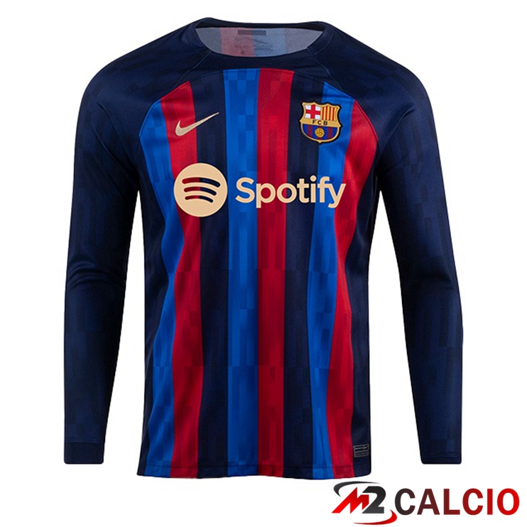 Maglie Calcio FC Barcellona Prima Manica Lunga Rosso Blu 2022/2023