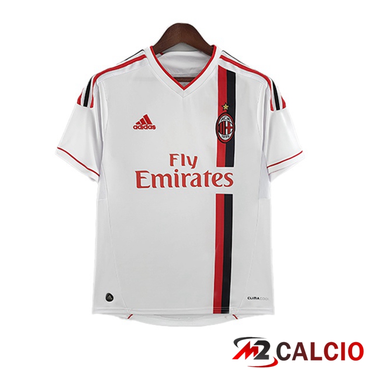 Maglie Calcio AC Milan Retro Seconda Bianco 2011-2012