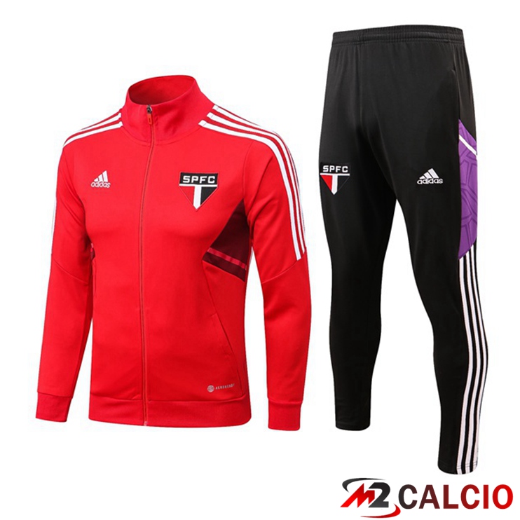 Insieme Tuta Calcio - Giacca Sao Paulo FC Rosso 2022/2023
