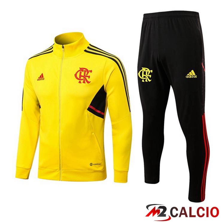 Insieme Tuta Calcio - Giacca Flamengo Giallo 2022/2023