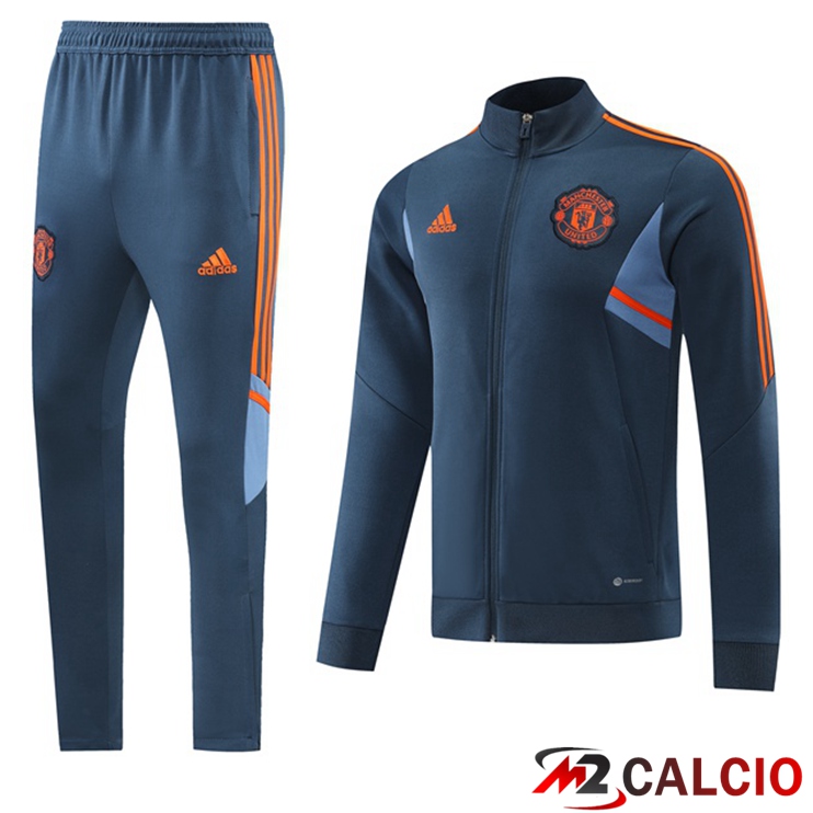 Insieme Tuta Calcio - Giacca Manchester United Grigio 2022/2023
