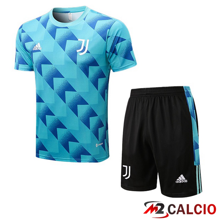 T Shirt Allenamento Juventus + Shorts Blu 2022/2023