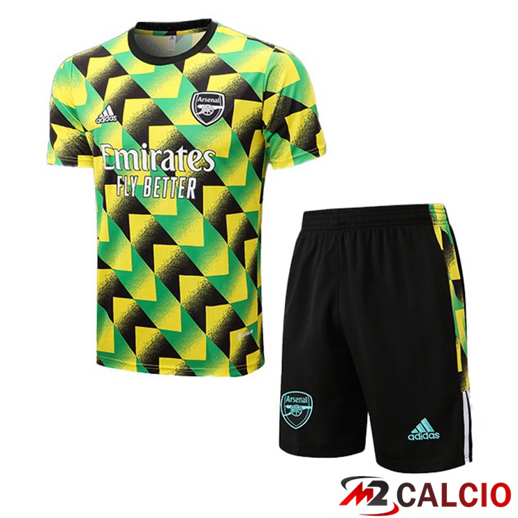 T Shirt Allenamento Arsenal + Shorts Verde 2022/2023