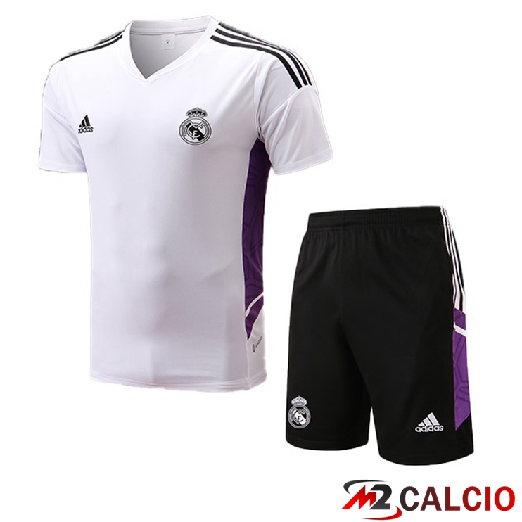 T Shirt Allenamento Real Madrid + Shorts Bianco 2022/2023