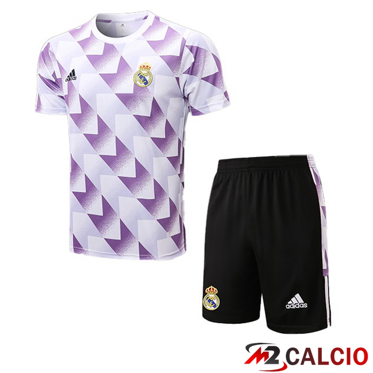 T Shirt Allenamento Real Madrid + Shorts Porpora 2022/2023