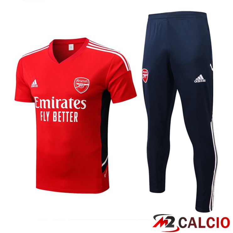 T Shirt Allenamento Arsenal + Pantaloni Rosso 2022/2023