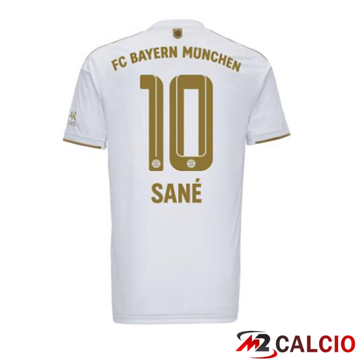 Maglie Calcio Bayern Monaco (Sané 10) Seconda Bianco 2022/2023
