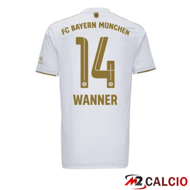 Maglie Calcio Bayern Monaco (Wanner 14) Seconda Bianco 2022/2023