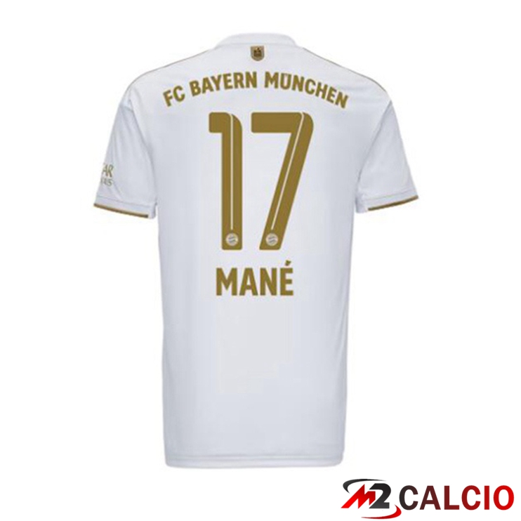 Maglie Calcio Bayern Monaco (Mané 17) Seconda Bianco 2022/2023
