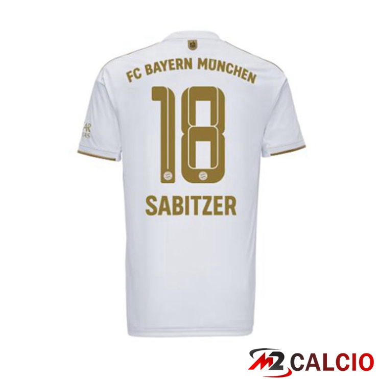 Maglie Calcio Bayern Monaco (Sabitzer 18) Seconda Bianco 2022/2023