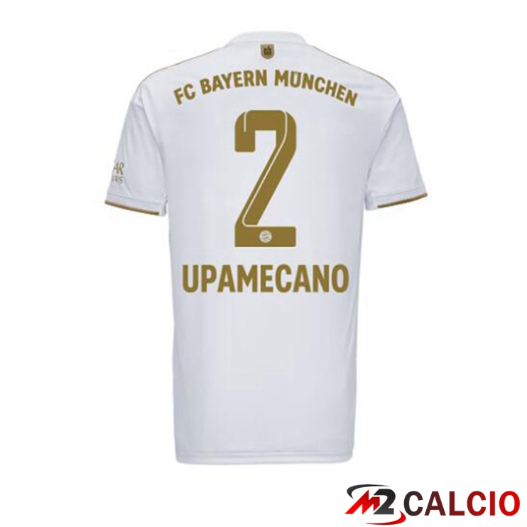 Maglie Calcio Bayern Monaco (Upamecano 2) Seconda Bianco 2022/2023