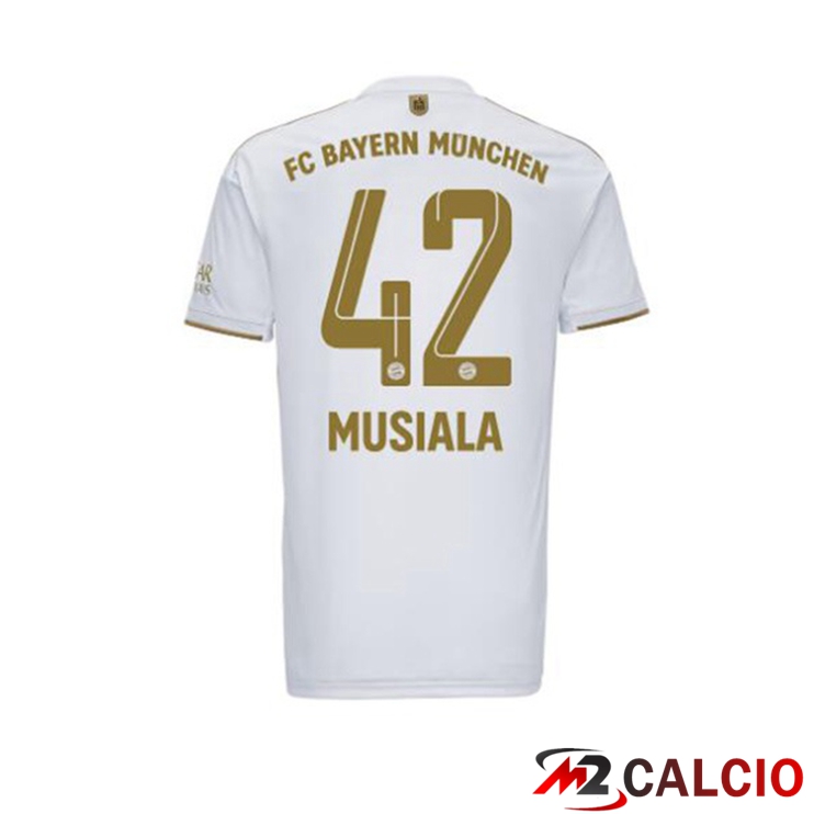 Maglie Calcio Bayern Monaco (Musiala 42) Seconda Bianco 2022/2023