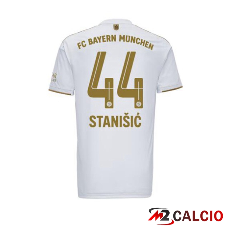 Maglie Calcio Bayern Monaco (Stanišić 44) Seconda Bianco 2022/2023