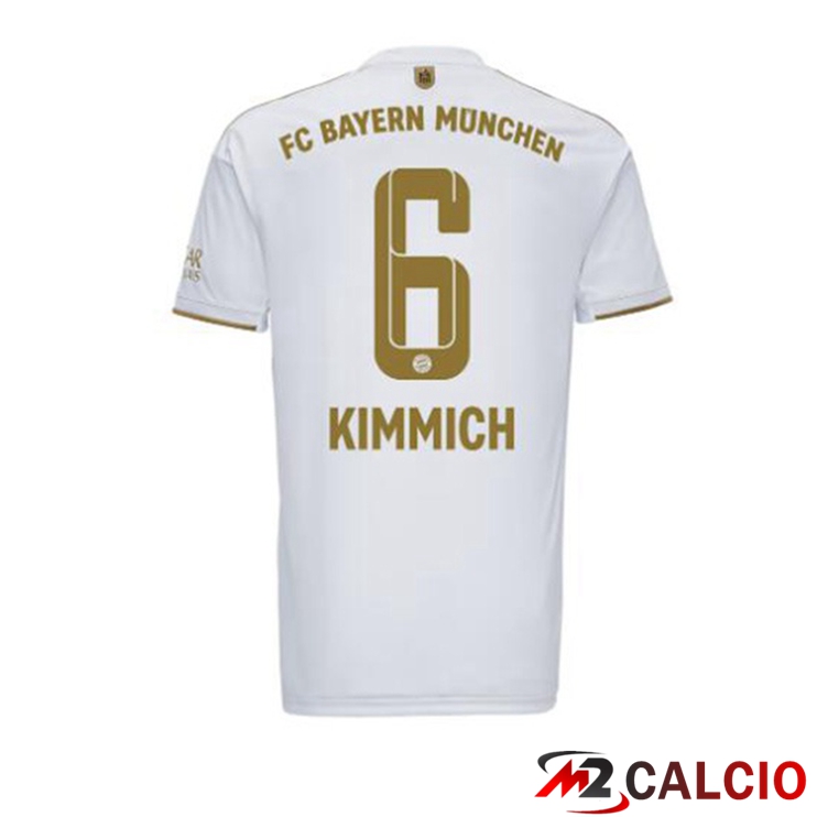 Maglie Calcio Bayern Monaco (Kimmich 6) Seconda Bianco 2022/2023