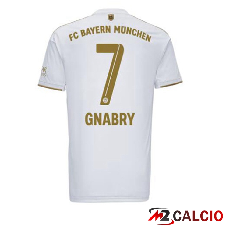 Maglie Calcio Bayern Monaco (Gnabry 7) Seconda Bianco 2022/2023