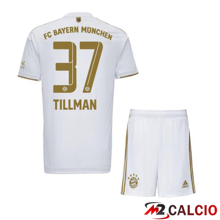 Maglie Calcio Bayern Monaco (Tillman 37) Bambino Seconda Bianco 2022/2023