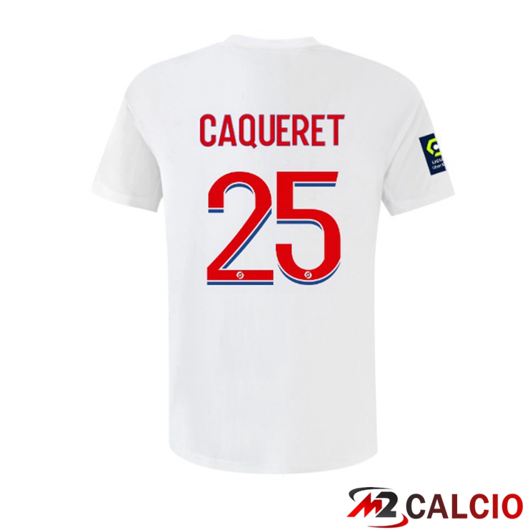 Maglie Calcio Lyon OL (CAQUERET 25) Prima Bianco 2022/2023