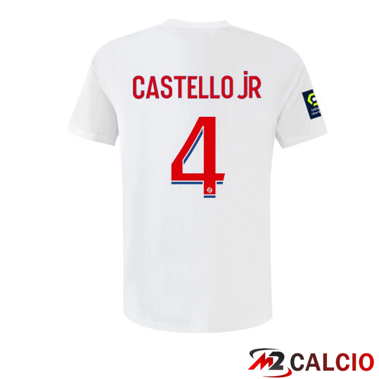 Maglie Calcio Lyon OL (CASTELLO JR 4) Prima Bianco 2022/2023