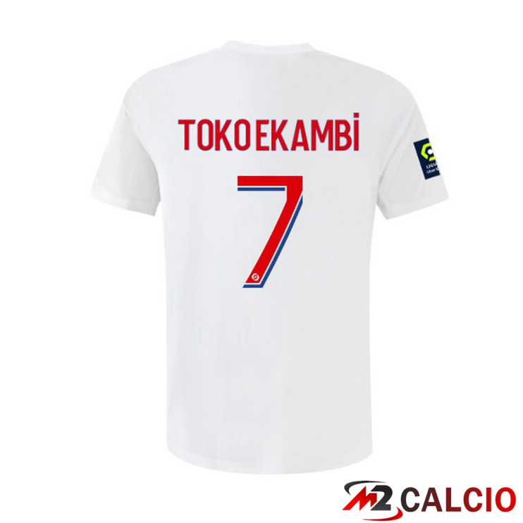 Maglie Calcio Lyon OL (TOKO EKAMBI 7) Prima Bianco 2022/2023