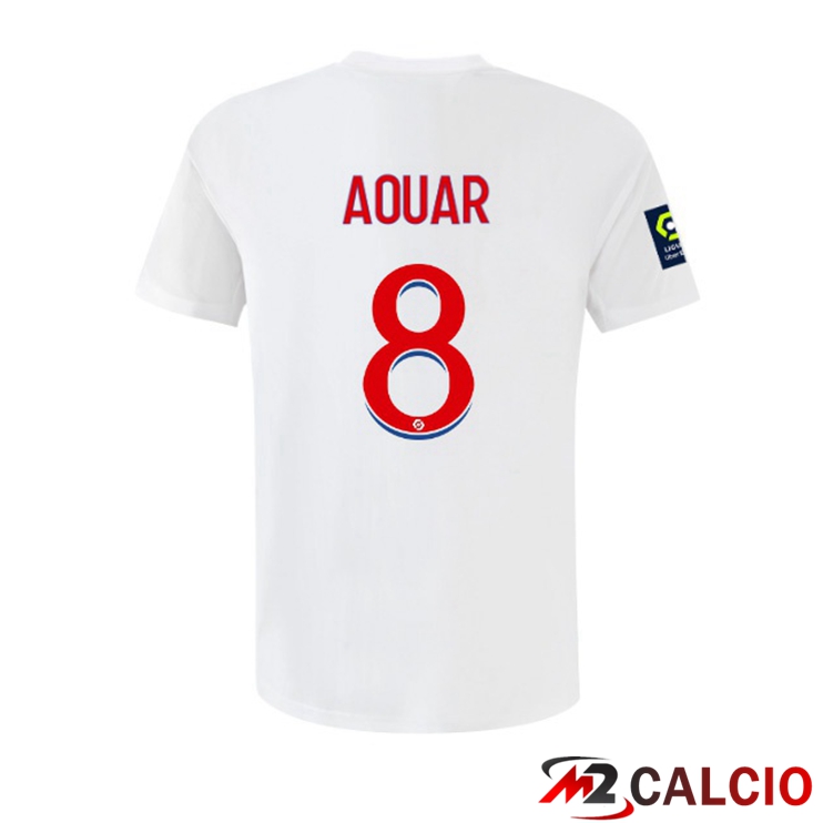 Maglie Calcio Lyon OL (AOUAR 8) Prima Bianco 2022/2023
