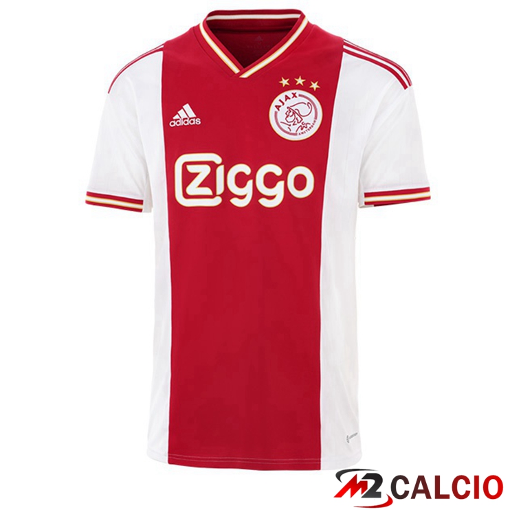 Maglie Calcio AFC Ajax Prima Bianco Rosso 2022/2023