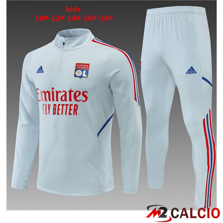 Tuta Calcio Lyon OL Bambino Grigio 2022/2023