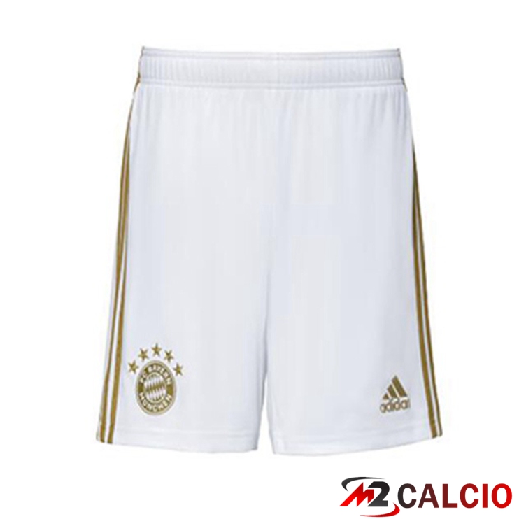 Pantaloncini Calcio Bayern Monaco Seconda Bianco 2022/2023