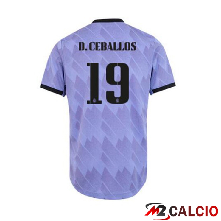Maglie Calcio Real Madrid (D. Ceballos 19) Seconda Porpora 2022/2023