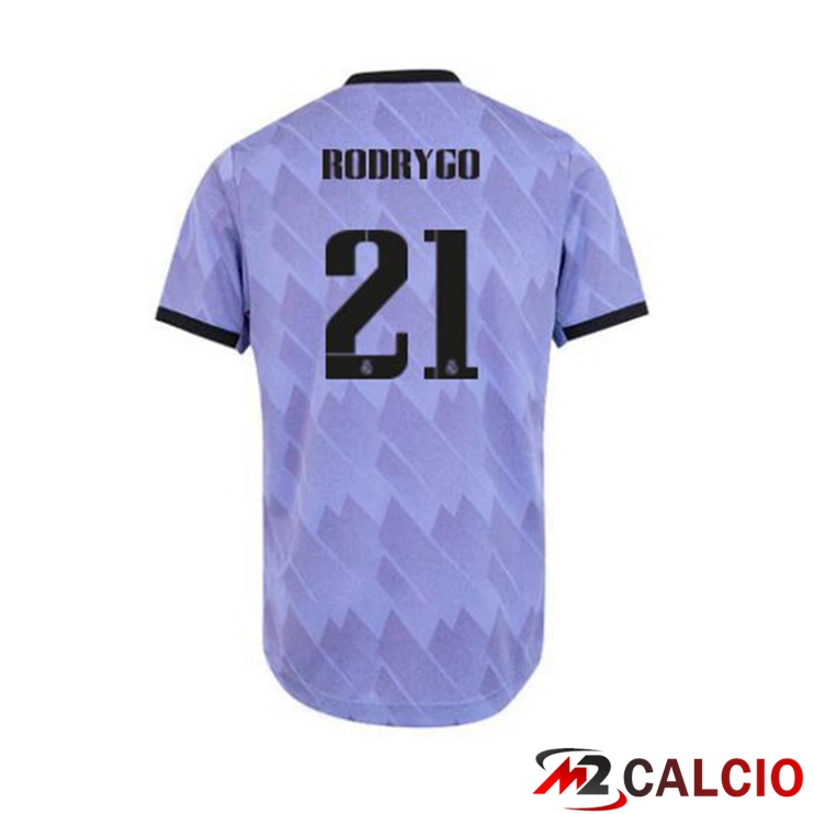 Maglie Calcio Real Madrid (Rodrygo 21) Seconda Porpora 2022/2023