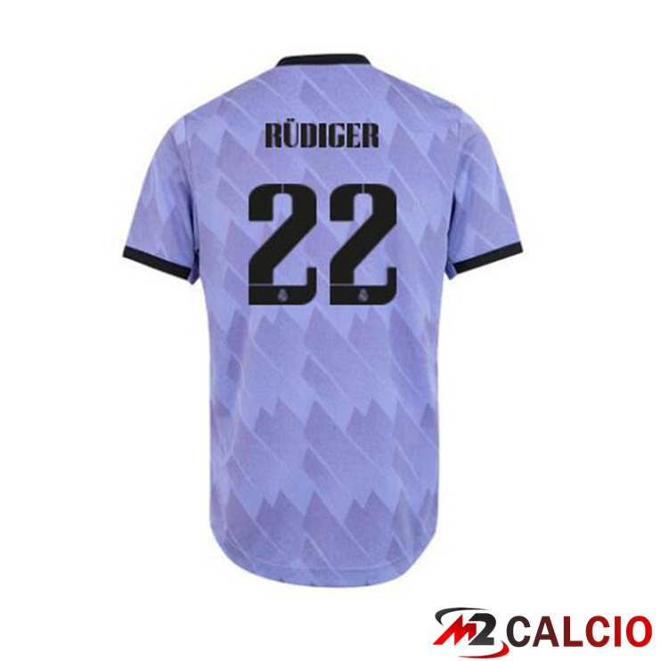 Maglie Calcio Real Madrid (Rüdiger 22) Seconda Porpora 2022/2023