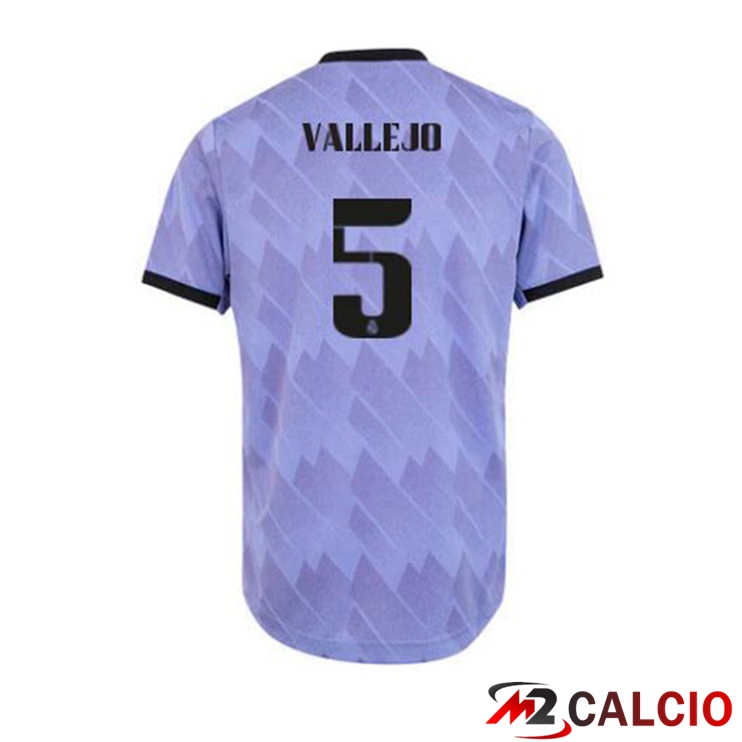 Maglie Calcio Real Madrid (Vallejo 5) Seconda Porpora 2022/2023