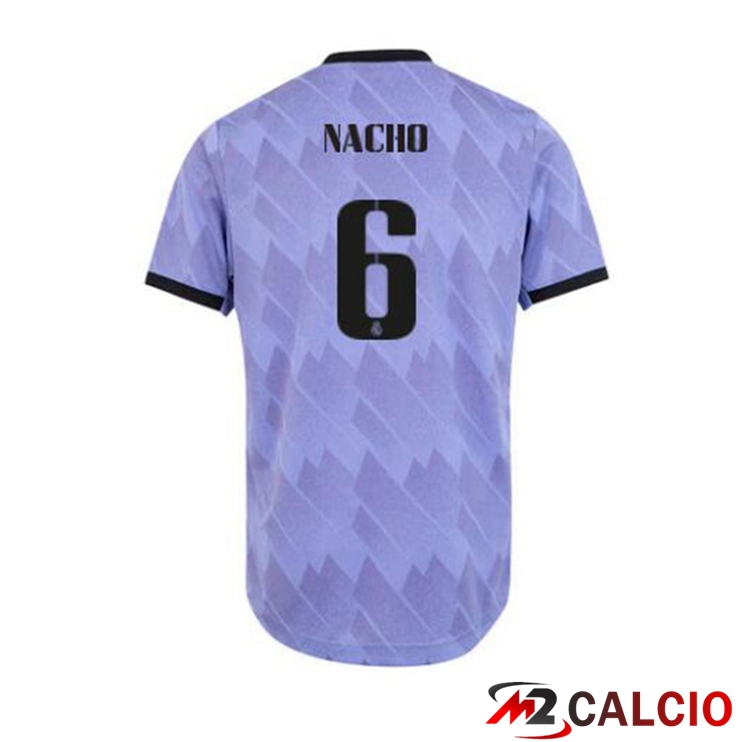 Maglie Calcio Real Madrid (Nacho 6) Seconda Porpora 2022/2023