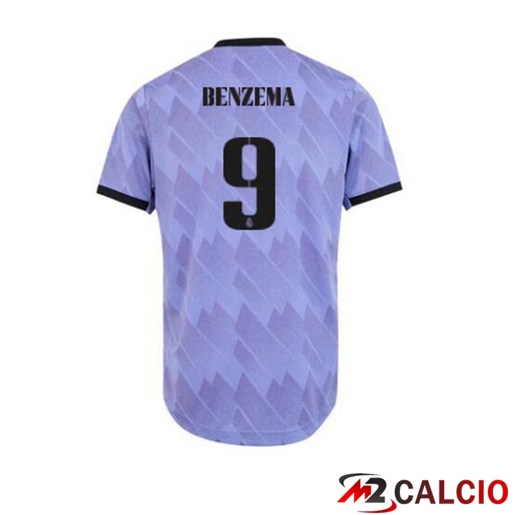Maglie Calcio Real Madrid (Benzema 9) Seconda Porpora 2022/2023