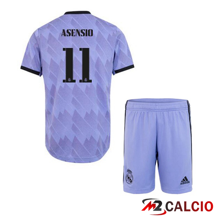 Maglie Calcio Real Madrid (Asensio 11) Bambino Seconda Porpora 2022/2023