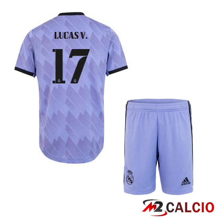 Maglie Calcio Real Madrid (Lucas V. 17) Bambino Seconda Porpora 2022/2023
