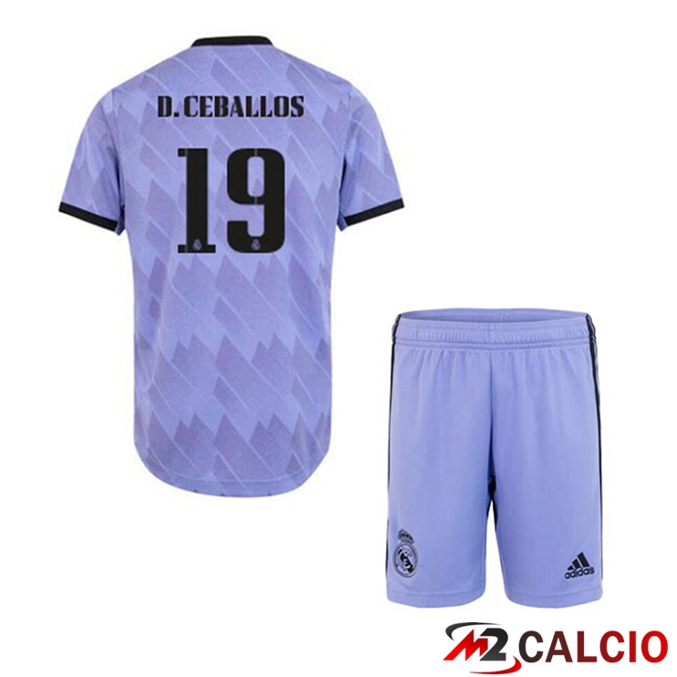 Maglie Calcio Real Madrid (D. Ceballos 19) Bambino Seconda Porpora 2022/2023
