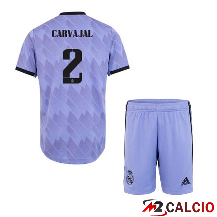 Maglie Calcio Real Madrid (Carvajal 2) Bambino Seconda Porpora 2022/2023