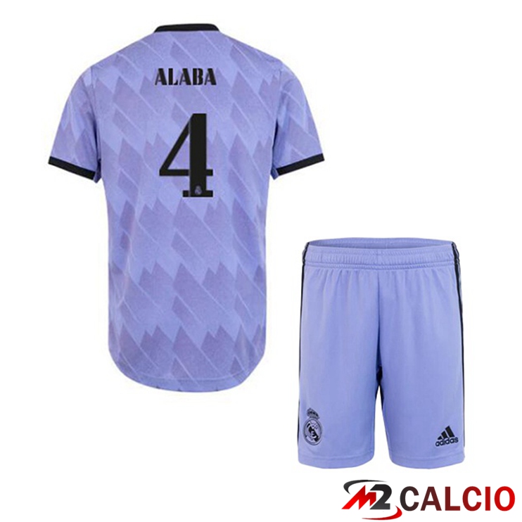 Maglie Calcio Real Madrid (Alaba 4) Bambino Seconda Porpora 2022/2023