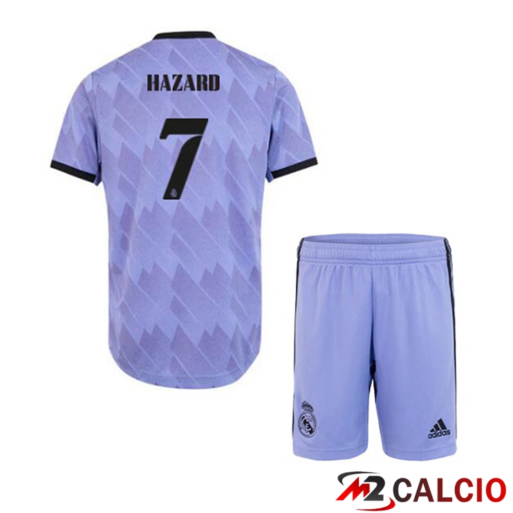 Maglie Calcio Real Madrid (Hazard 7) Bambino Seconda Porpora 2022/2023