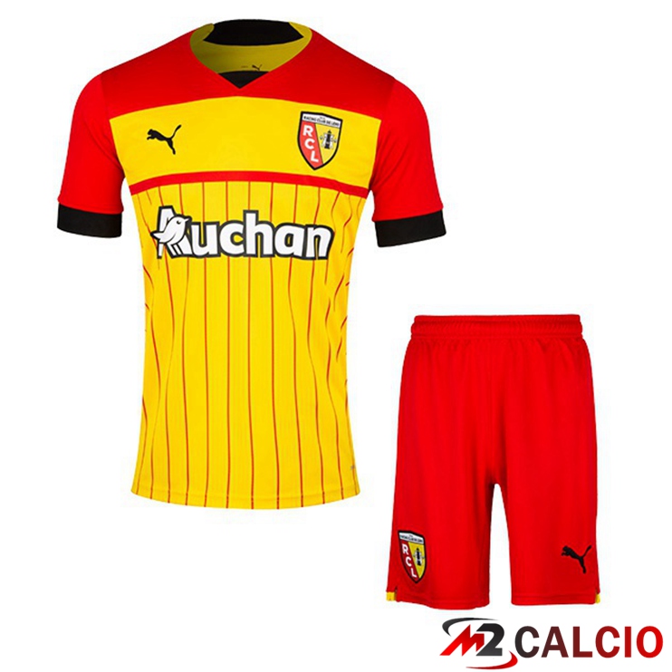 Maglie Calcio RC Lens Bambino Prima Giallo Rosso 2022/2023