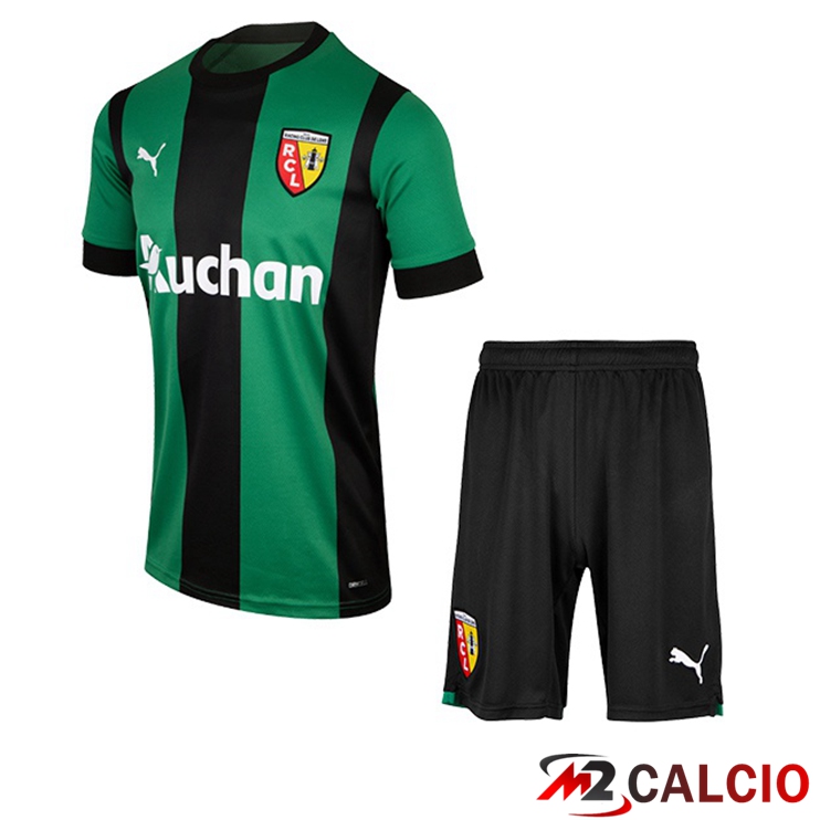 Maglie Calcio RC Lens Bambino Seconda Verde Nero 2022/2023