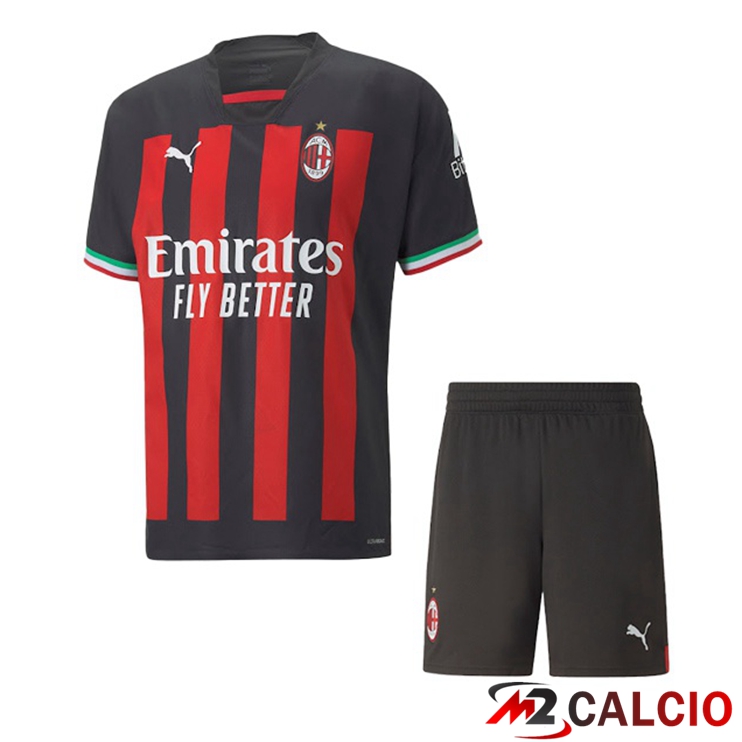 Maglie Calcio AC Milan Bambino Prima Rosso 2022/2023