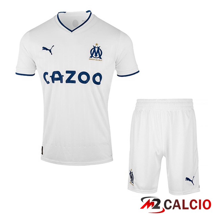Maglie Calcio Marsiglia OM Bambino Prima Bianco 2022/2023