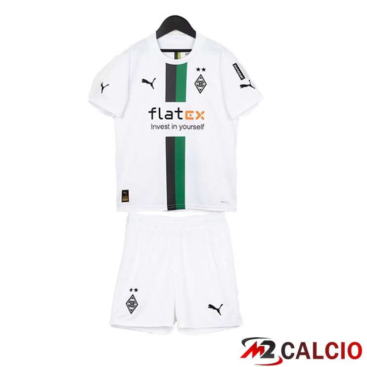 Maglie Calcio Monchengladbach Bambino Prima Bianco 2022/2023