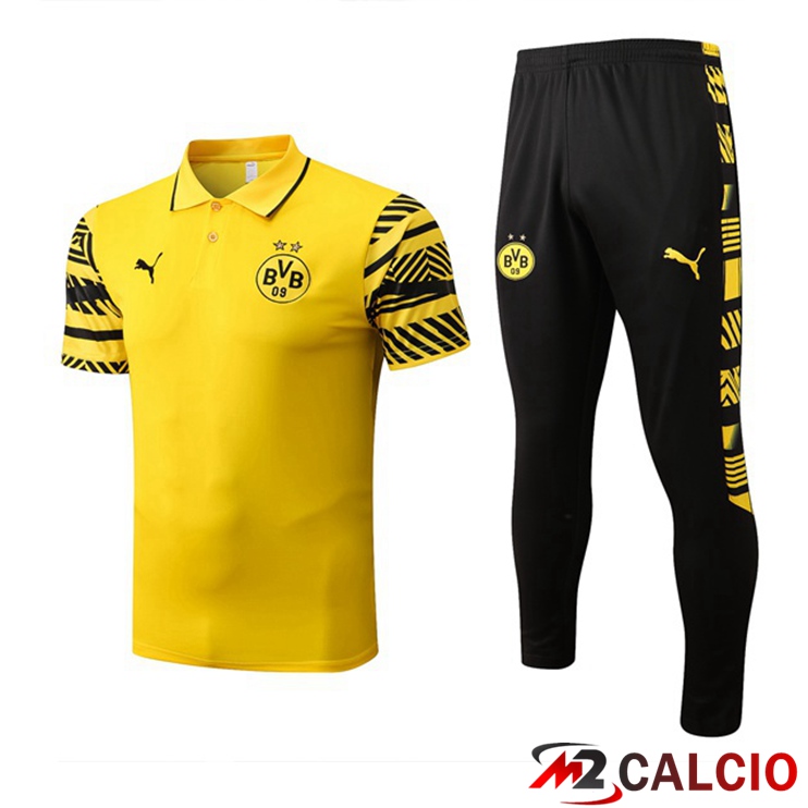 Maglia Polo Dortmund BVB Uomo + Pantaloni Giallo 2022/2023