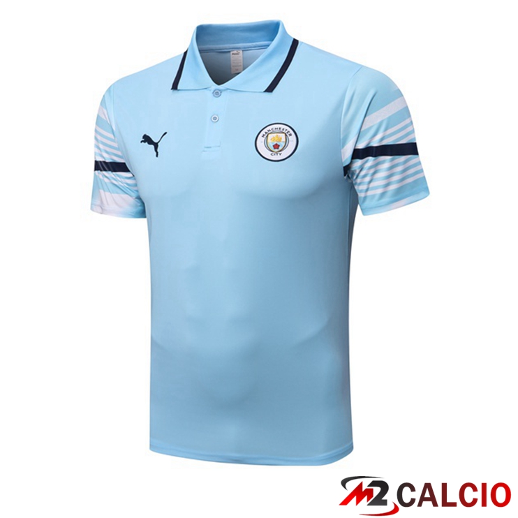Maglia Polo Manchester City Uomo Blu 2022/2023
