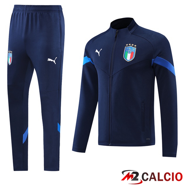 Insieme Tuta Calcio - Giacca Italia Blu Royal 2022/2023